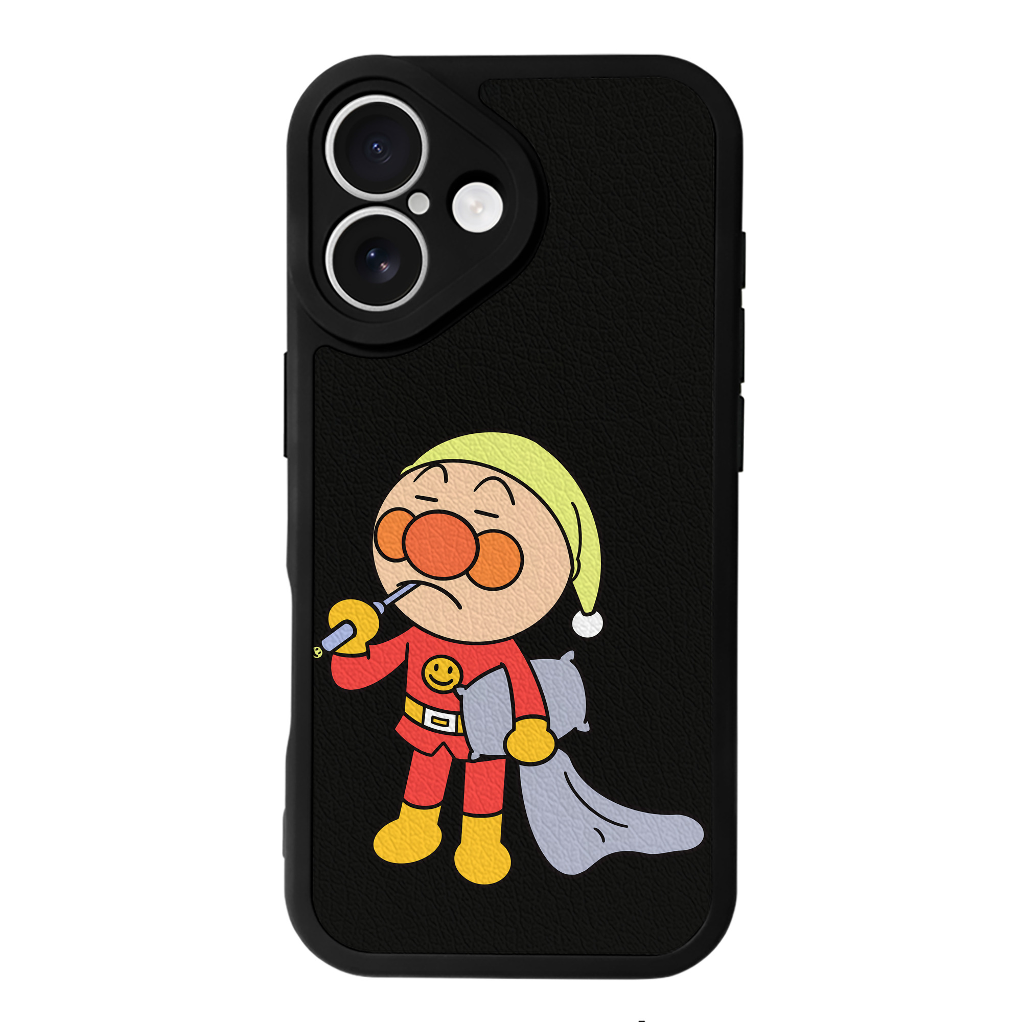 （画像用） アンパンマン Anpanman 【iPhone 16シリーズ対応】シリコンスマホケース（レザー調） 材質：シリコン
